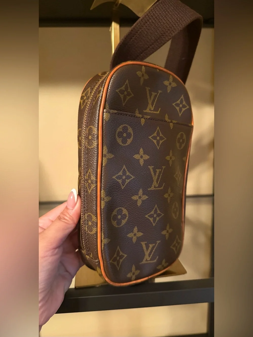 Louis Vuitton Monogram Crossbody Gange Pochette Bumbag